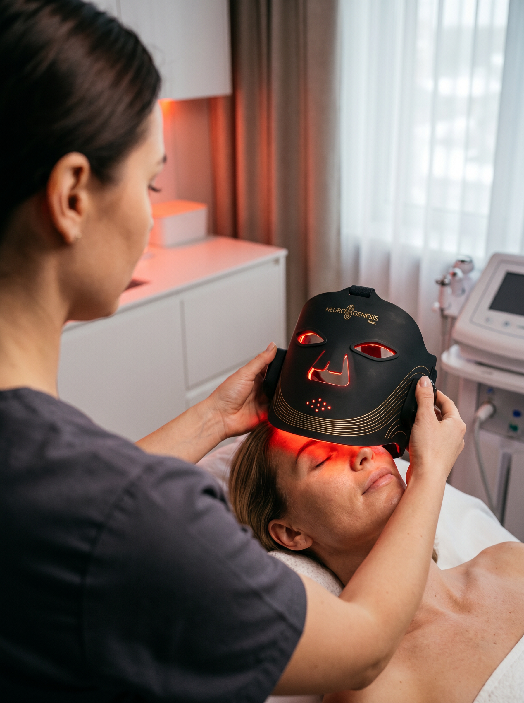 Mască Red Light Therapy & Nir cu 4 tipuri de lumina