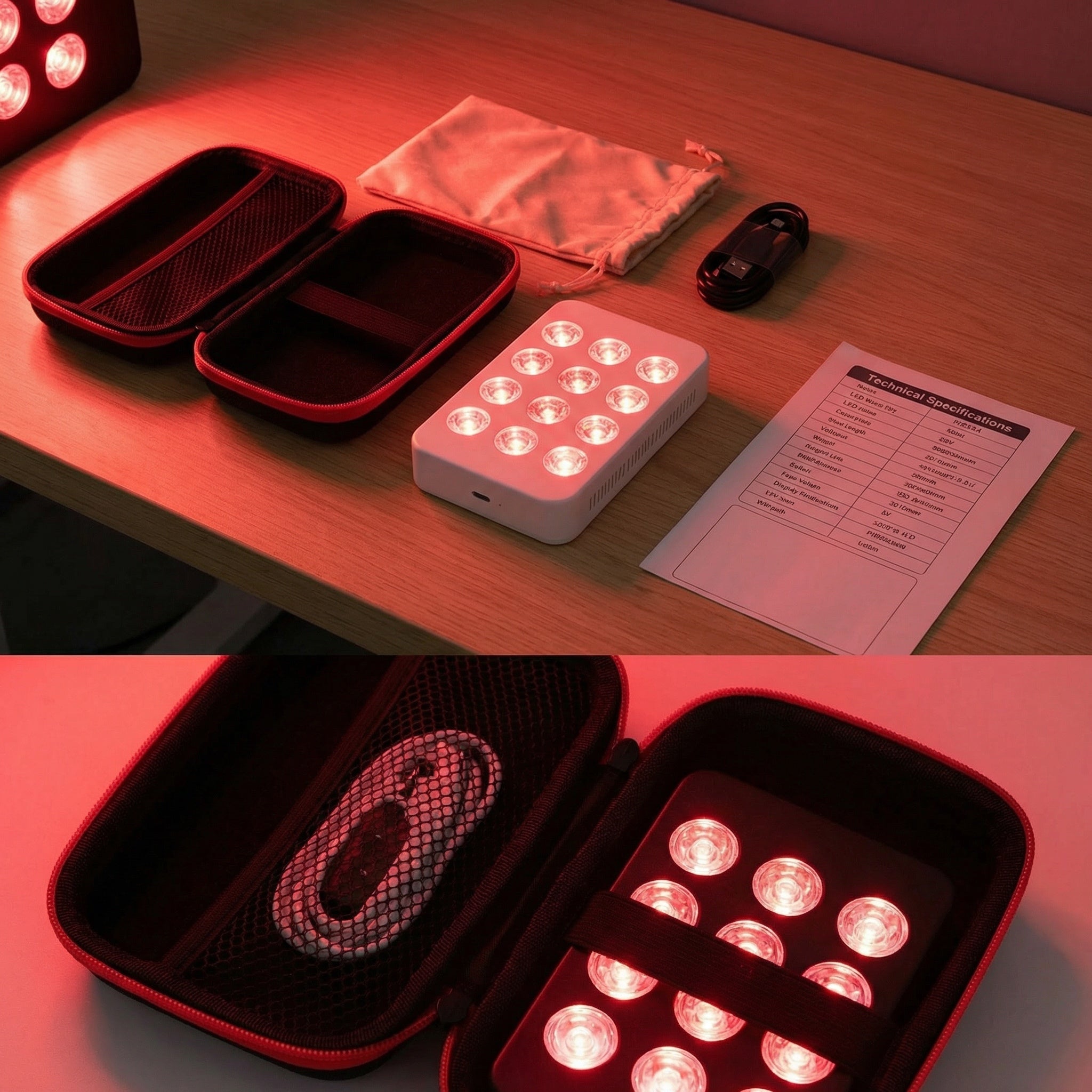 Panou Red Light Therapy & NIR NeuroGenesis CORE MINI 60 Portable Device |LED 12 |13 cm
