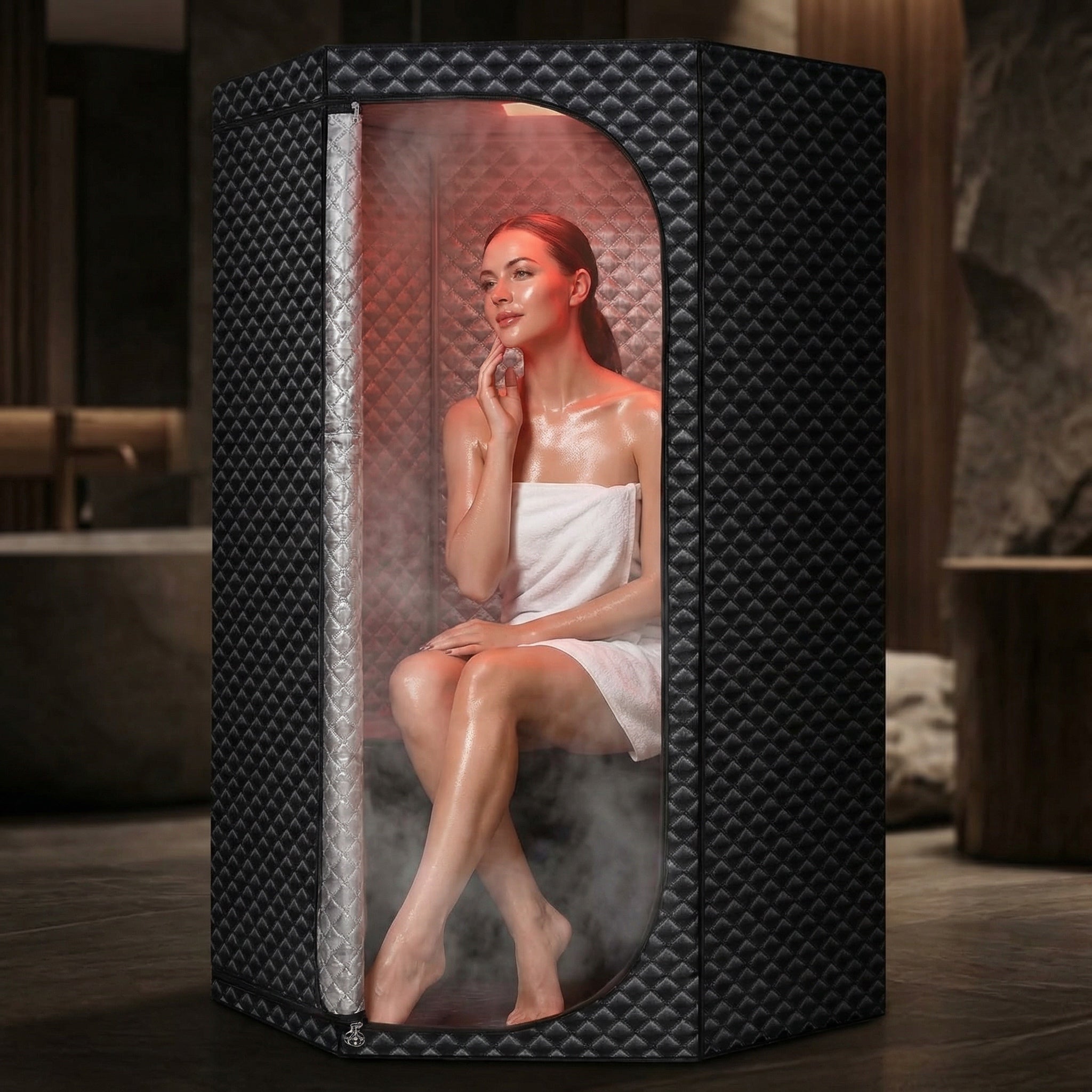 Saună Umeda Portabilă Red Light Therapy & Relaxare pentru Acasă
