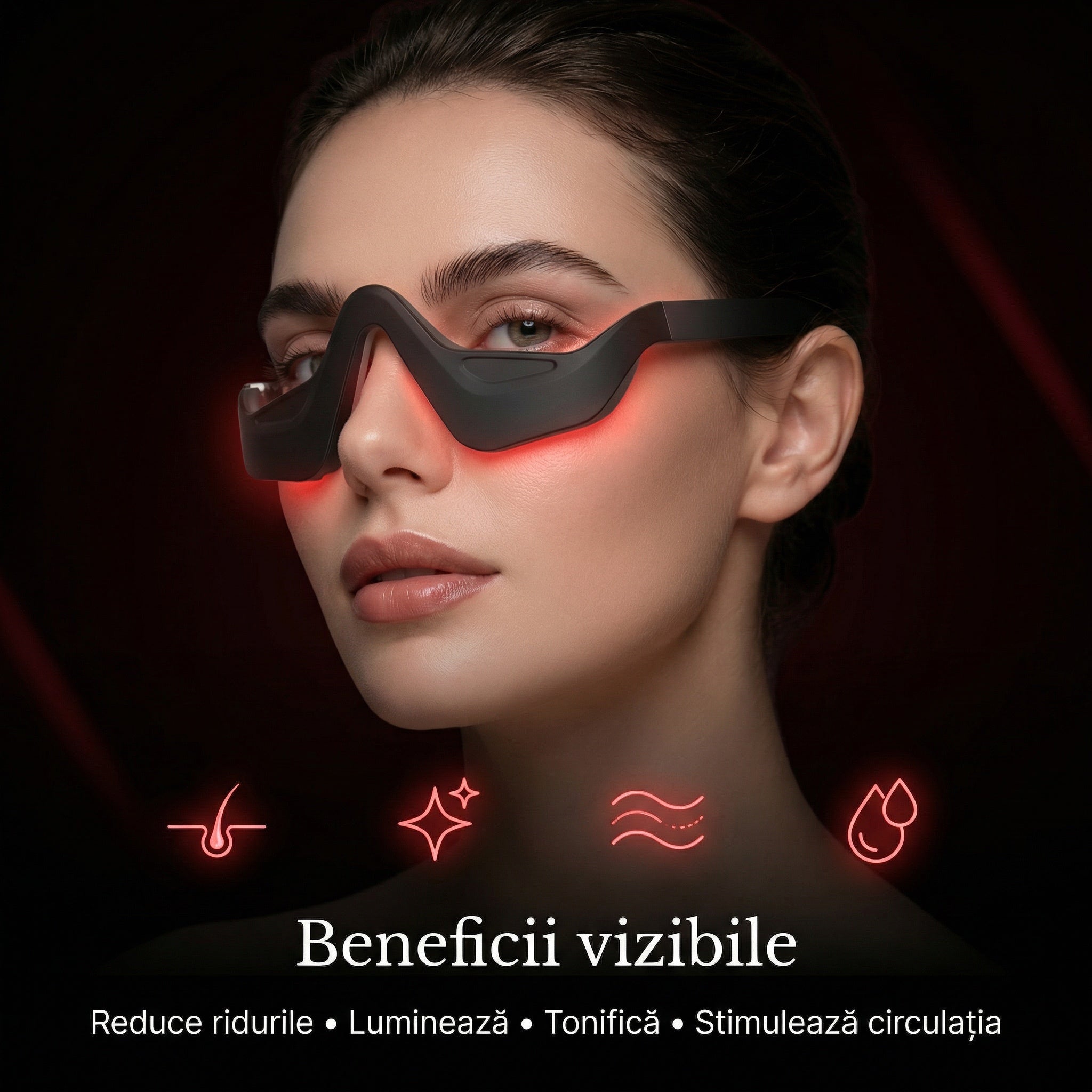 Ochelari Red Light Therapy si Microcurrent pentru Zona Ochilor