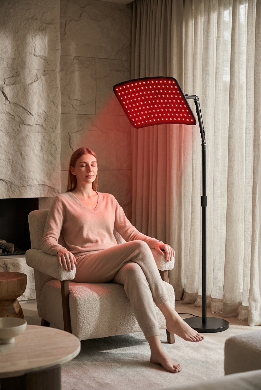 Lampa terapie red light 8 in 1 lumina 660nm/850NIR 120 leduri