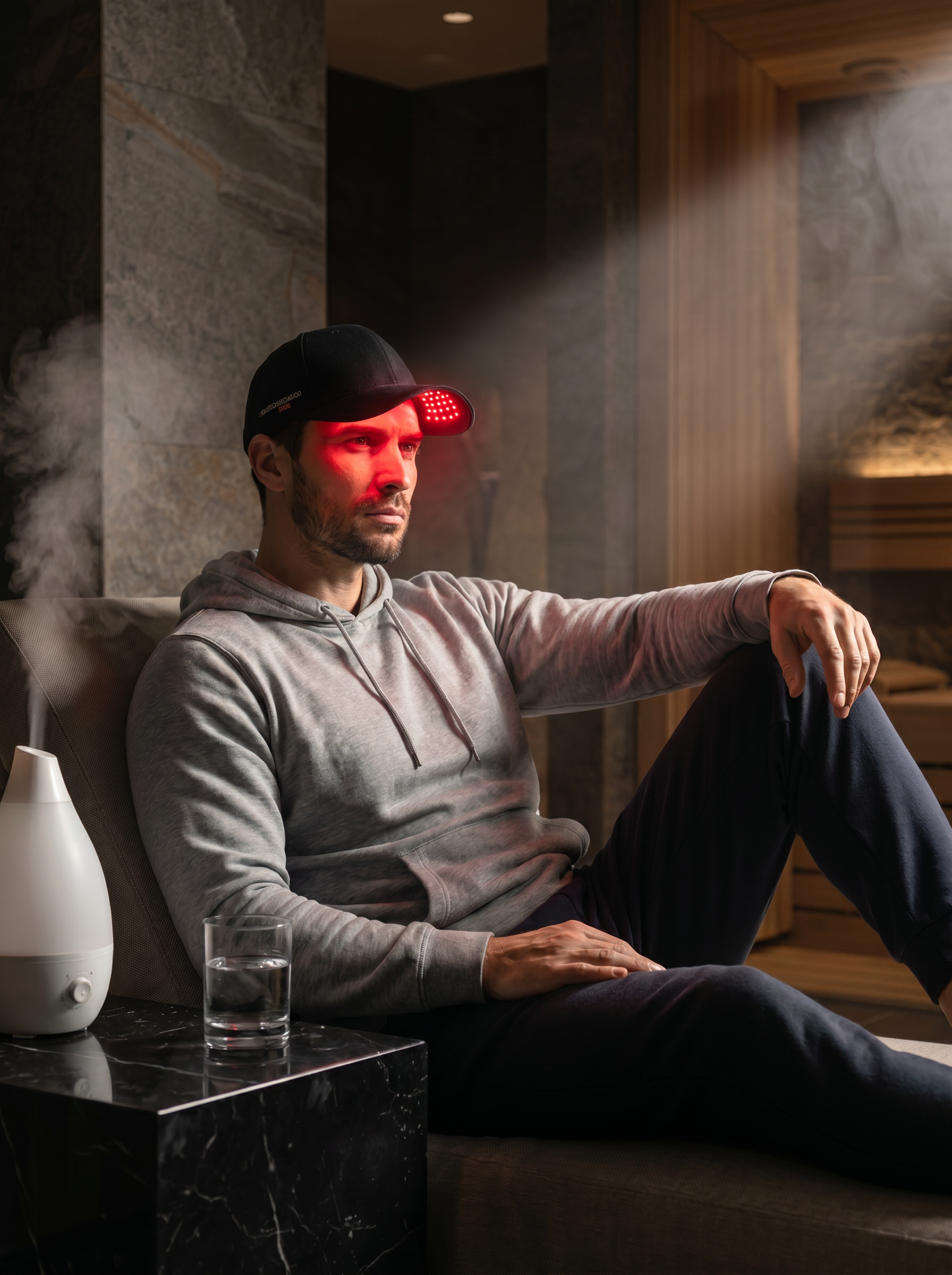 Cască Red Light Therapy, Creșterea Părului, 3 Lungimi de Undă, 56 LED