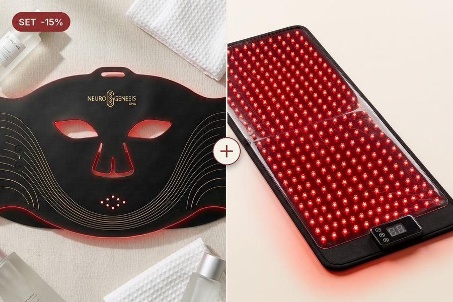Ritual Față și Recuperare | Mască Red Light Therapy + Saltea MAT 360